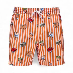 Chubbies Whataburger 5.5" Lined Swim Trunks Men’s XL Striped Orange NWT